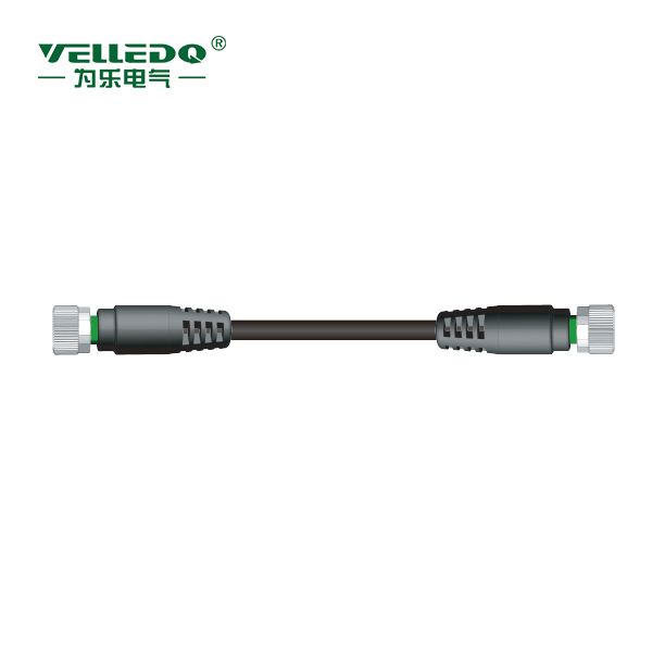 M8-2F03T-2.0PVC/BK  双端M8预铸3孔直带2米PVC黑色线